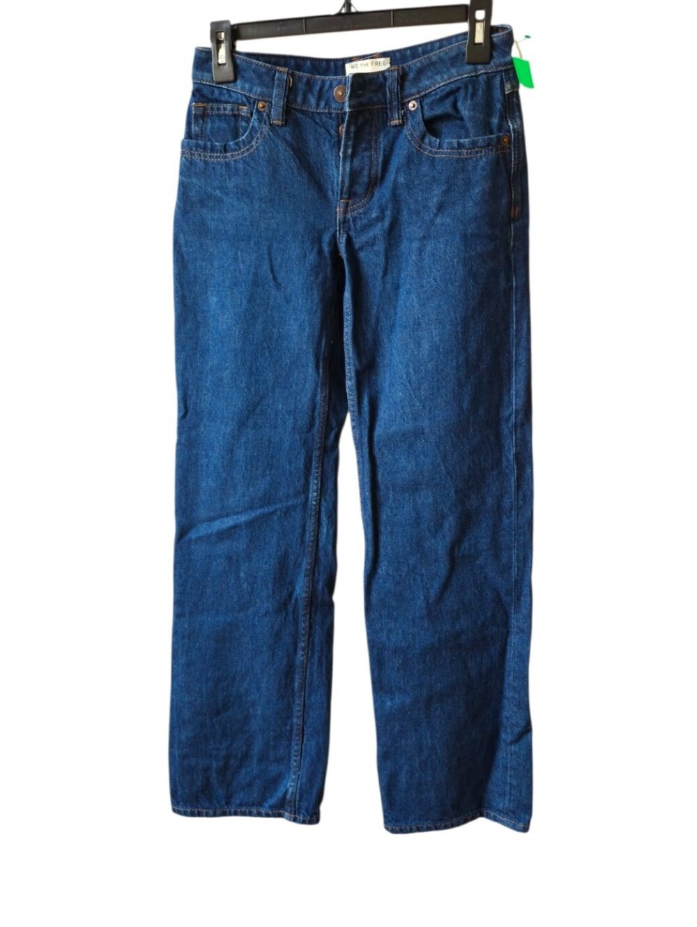 Free People We The Free Jeans Women's Dark Wash High Rise Straight Leg Size 24